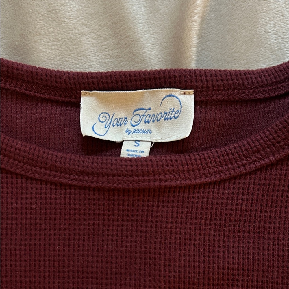 PacSun Deep Red Knit Top